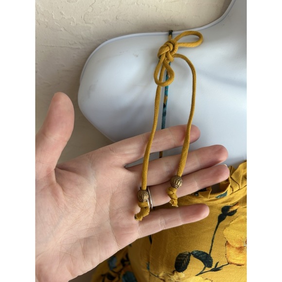 Maeve Anthropologie Midi Dress 4 Backless Tie Feminine Floral Dainty Sundress - Picture 9 of 14